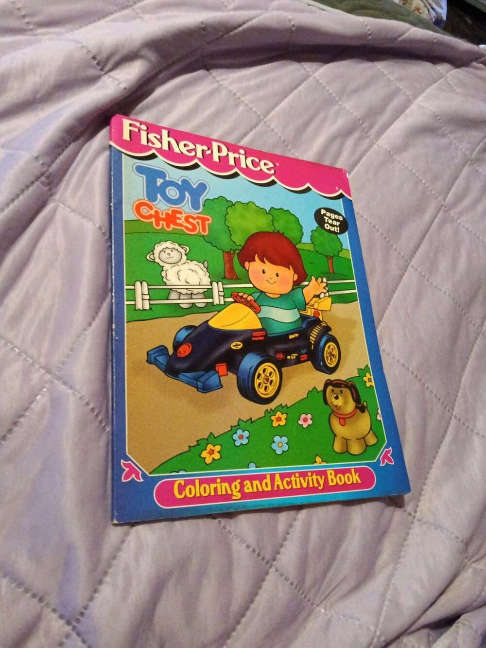 Vintage fisher price coloring activity book 1996 unused/Little peoples Eddie